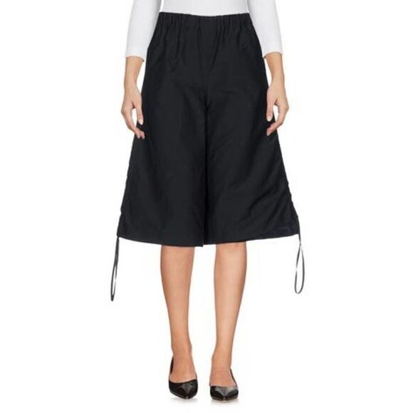 Renli Sue Womens Black Bermuda Oversized New Lagenlook Ruched Bottom Short Small - Picture 1 of 11